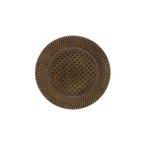 Sousplat em plástico textura Royal Rattan 33cm castanho