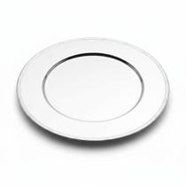 Sousplat em Prata Silverlux Croise 32cm, Luxo e Design Croise para Mesa Posta