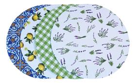 Sousplat Estampado Allegra 2pçs Capa 100% Poliester/base Mdf