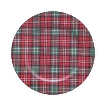 Sousplat Galles Flat Tartan Natal 33Cm - Copa E Cia