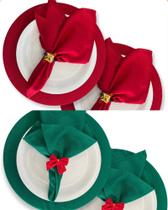 Sousplat Liso Oxford + MDF Decoração Noite De Natal Mesa Posta Decorada Kit 02 Peças Sousplat Liso Oxford + MDF Decoração Noite De Natal Mesa Posta Decorada Kit 02 Peças