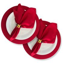 Sousplat Liso Oxford + MDF Decoração Noite De Natal Mesa Posta Decorada Kit 02 Peças Sousplat Liso Oxford + MDF Decoração Noite De Natal Mesa Posta Decorada Kit 02 Peças