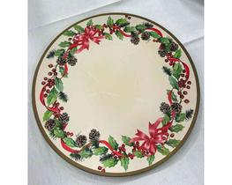 Sousplat Natal Borda Laço 33 cm Yangzi