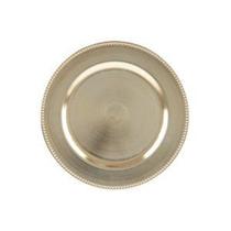 Sousplat plástico dourado 25cm - 1un