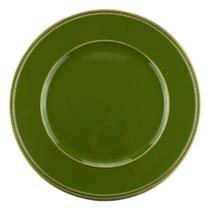 Sousplat plástico verde e dourado 25 cm Bon Gourmet