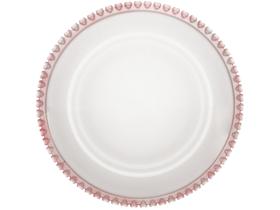 Sousplat Profissional de Cristal Borda Coração 32cm Ideal para Decoração Mesa Luxo Trans/Rosa Sousplat Profissional de Cristal Borda Coração 32cm Ideal para Decoração Mesa Luxo Trans/Rosa