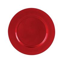 Sousplat Redondo 33cm Vermelho Gliter Fosco Yazi Sousplat Redondo 33cm Vermelho Gliter Fosco Yazi