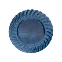 Sousplat Redondo Borda Wave 33cm Azul