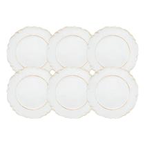 Sousplat Redondo Branco Kit 6 De 33cm Plástico Moon Wolff Sousplat Redondo Branco Kit 6 De 33cm Plástico Moon Wolff