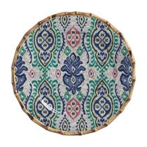 Sousplat Redondo de Cerâmica Borda de Bambu Maison Blanche Mykonos 35cm