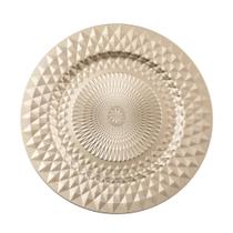 Sousplat Redondo de Plástico para Mesa Dourado Wolff Roman 33cm