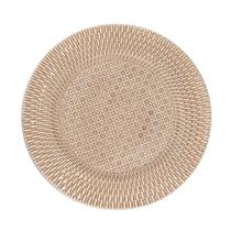 Sousplat Redondo de Plástico Wolff com Textura de Rattan Bronze 33cm Sousplat Redondo de Plástico Wolff com Textura de Rattan Bronze 33cm