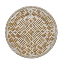 Sousplat Redondo de Poliestireno Textura Palha BTC 36cm