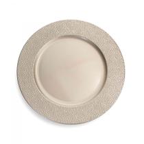 Sousplat Redondo Decorativo Natalino Champanhe 33x33x33 cm F04 - D'Rossi