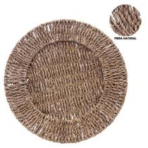 Sousplat Redondo Fibra Natural Marrom 32Cm Mimo