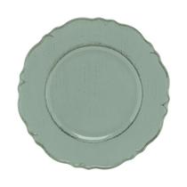 Sousplat Redondo para Mesa de Chá Café Sobremesa Patinado Plástico Moon Verde 25cm Lyor