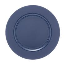 Sousplat Redondo Plástico Opala Azul 33cm Base de Prato Lyor Sousplat Redondo Plástico Opala Azul 33cm Base de Prato Lyor