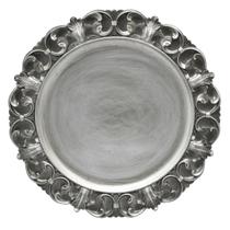 Sousplat Redondo Polipropileno Grafite 33Cm Rafimex Sousplat Redondo Polipropileno Grafite 33Cm Rafimex