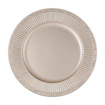Sousplat Redondo Rose Gold Polipropileno 33Cm Rafimex