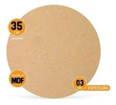 Sousplat Redondo Supla Madeira Liso Kit 30 Peças Mdf 35x35