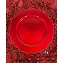 Sousplat Relevo Vermelho - 32,8cm