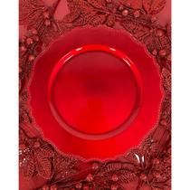 Sousplat Relevo Vermelho - 32,8cm Sousplat Relevo Vermelho - 32,8cm