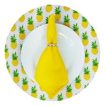 Sousplat Suplá e Guardanapos 6 Lugares Mesa Posta Abacaxi Sousplat Suplá e Guardanapos 6 Lugares Mesa Posta Abacaxi