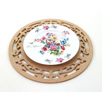 Sousplat Vazado em MDF 6mm Ref. 35 Mesa Posta, Almoço Especial e Decoração Charmosa