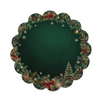 Sousplats Redondos Com Padrão Dourado Verde Esmeralda Para Mesa De Jantar 2/4 Peças Decoração De Sousplats Redondos Com Padrão Dourado Verde Esmeralda Para Mesa De Jantar 2/4 Peças Decoração De
