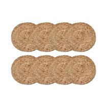 Sousplats Redondos De Rattan Natural Trançado À Mão Para Isolamento Térmico Em Jantares E Decoração Sousplats Redondos De Rattan Natural Trançado À Mão Para Isolamento Térmico Em Jantares E Decoração