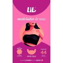 Soutien Lib Modelador de Seios Meia Taça Tamanho 44 Cor Bege com 2 Pares Soutien Lib Modelador de Seios Meia Taça Tamanho 44 Cor Bege com 2 Pares