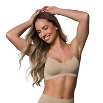 Soutien Sutiã Básico Sem Costura E Sem Bojo Com Alça Regulável Selene