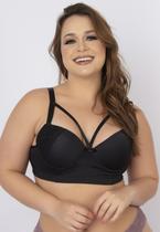 Soutien Vekyo Plus Size Reforçado com Bojo Renda e Strappy