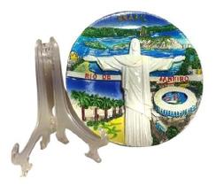 Souvenir Rio De Janeiro Cristo Redentor Com Suporte E Gancho