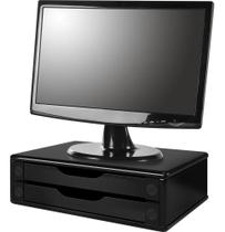 Souza Suporte para Monitor Gaveteiro de Mesa 2 Gavetas Madeira MDF Preto Black Piano Souza Suporte para Monitor Gaveteiro de Mesa 2 Gavetas Madeira MDF Preto Black Piano