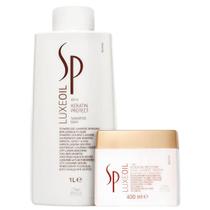 SP System Professional Luxe Oil Keratin Restore Kit Shampoo 1L Mascara 400ml 2 Produtos