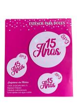 Sp3 kit com 3 estêncils 15 anos confeitaria e artesanato.