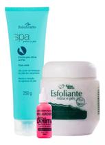 Spa para os Pés Creme para afinar + Esfoliante Mãos e Pés Lizza Derm + Loção Milagroso Delima