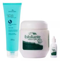 Spa para os Pés Creme para afinar + Esfoliante Mãos e Pés Lizza Derm + Loção para os pés Lizza Derm