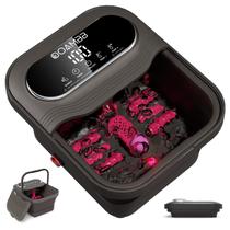 Spa para Pés OOAMBB Dobrável com Controle de Temperatura e Bolhas - Cinza