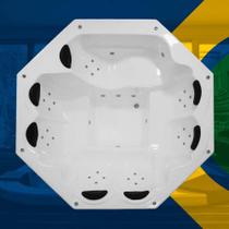 Spa Redondo Catanduvas COMPLETO com hidro 2,63x2,63x0,75 Gel Coat 127v - Brasil Banheiras