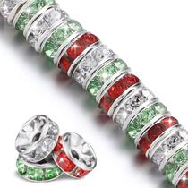 Spacer Beads Ferreve Natal - 600 Peças de Strass 8mm