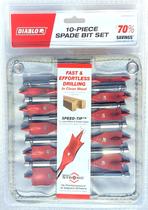 Spade Bit Set Diablo de 10 peças em aço de alta velocidade