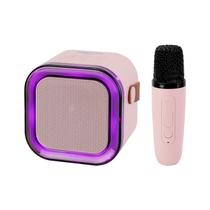 Speaker Midi Pro MDP-005 - USB/Aux/SD - Bluetooth - 5W - com 2X Microfones - Rosa