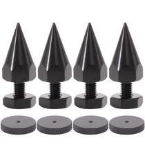 Speaker Spikes Flushbay, pacote com 4, isolamento ajustável, M6, preto