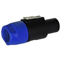 Speakon Macho Conector Redondo 4 Vias Azul