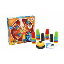Speed Cups Jogo Copinhos Coloridos Brinquedo Cartas Cores Adivinha qual o Objeto Familia - paki toys