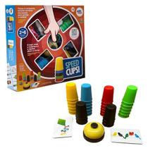 Speed Cups Jogo Copinhos Coloridos Brinquedo Cartas Cores Adivinha qual o Objeto