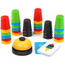 Speed Cups Jogo Copinhos Coloridos Brinquedo Cartas Cores