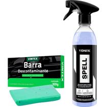 Spell Selante Sem Toque para Pintura Plástico Vidro Roda 500ml Clay Bar Vonixx Vbar 100g Spell Selante Sem Toque para Pintura Plástico Vidro Roda 500ml Clay Bar Vonixx Vbar 100g